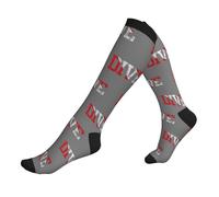 Calzini Alti Sono Distressed Dive Flag Contenitive Donne Calzini Comodo Compression Socks Resistente Sport Calzettoni Per Vene Varicose Escursioni Recupero 50Cm