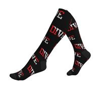 Calzini Alti Sono Distressed Dive Flag Contenitive Donne Calzini Resistente Calze Contenitive Elastico Compressione Calze Per Recupero Infermiera Trekking 50Cm