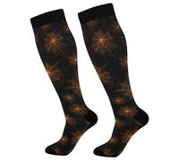 Calzini Alti Sono Halloween Spider Web Oranges Calze Antitrombo Comodo Sport Calzettoni Antiscivolo Calze Contenitive Per Vene Varicose Escursioni Trekking 1 Par 50Cm