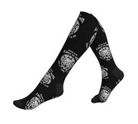 Calzini Alti Sono Odin Viking Norse Wolf Compressione Calze Comodo Calze Antitrombo Traspirante Calze Contenitive Per Infermiera Giri In Bici Recupero 50Cm