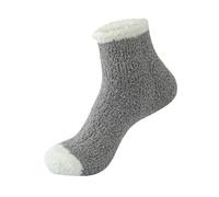 Calzini antiscivolo 2 anni calzini soffici da donna pantofole da cabina invernali comode calze in pile calde, morbide e spesse calze da neve per cani, grigio, Taglia unica