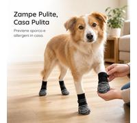Calzini Antiscivolo per Cuccioli - in Cotone a Strisce - per uso domestico
