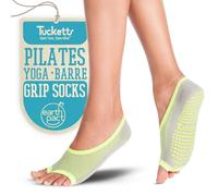 Calzini Antiscivolo Yoga Donna, Calze Antiscivolo Adulto, Palestra Abbigliamento Danza Pilates Attrezzi Grip Socks Calzini da Yoga in Cotone di Altissima Qualità, Adatti a Barre, Sport, (Lime grigio)