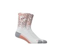 ASICS Performance Run Crew Sock Brilliant White / Morganite / Pearl Pink Unisex Size XL