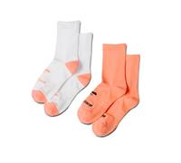 Calzini Brooks Ghost Lite Crew 2-Pack Bianco Arancione, Taglia S