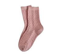 Calzini caldi da donna, calze invernali lunghe e calde in lana a torsades per autunno/inverno comode e casual