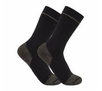 Calzini Carhartt Cotton Blend Steel Toe per stivali, confezione da 2, neri, t...