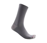 Castelli 4520540 BANDITO WOOL 18 SOCK Calzini Unisex - Adulto NICKEL GRAY L/X