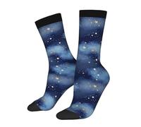 Calzini casual novità con nuvole astratte galattiche, divertenti calzini da un quarto, design a contrasto di colore, per donne e uomini, regalo
