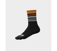Calzini ciclimo Q-SKIN 16cm ALE' STRIPES nero-arancio - Taglia: S/36-39