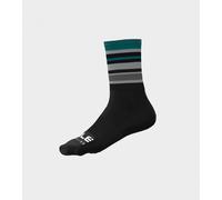 Calzini ciclimo Q-SKIN 16cm ALE' STRIPES nero-verde - Taglia: S/36-39