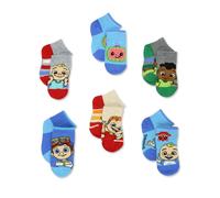 Calzini CoComelon per bambini, confezione da 6 (XS, grigio, 2T-4T)