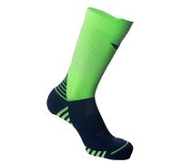 Calzini Compressivi Trail Running Uomo e Donna - Mezza Canna Senza Cuciture, Antisfregamento, Traspiranti - Calze Tecniche per Corsa, Ciclismo e MTB, verde fluo, 37-39