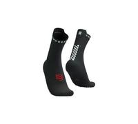 Calzini compressport pro racing socks v4 0 run high nero bianco rosso
