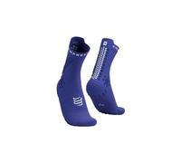 Calzini compressport pro racing socks v4 0 trail blu bianco