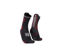 Calzini compressport pro racing socks v4 0 trail nero rosso
