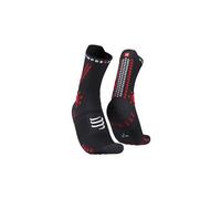 Calzini compressport pro racing socks v4 0 trail nero rosso