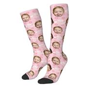 Calzini con foto personalizzate, Calzini con volti personalizzati per uomo e donna, Calzini personalizzati con foto, Calzini di Natale personalizzati, Regali per famiglia coppie papà mamma e bambini