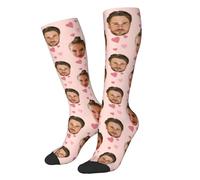 Calzini con foto personalizzate, Calzini con volti personalizzati per uomo e donna, Calzini personalizzati con foto, Calzini di Natale personalizzati, Regali per famiglia coppie papà mamma e bambini