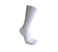 Calzini Con Le Dita 3 paia di calzini lunghi a cinque dita uomo in cotone a righe a compressione solida che assorbe il sudore traspirante fitness escursionismo calzini sportivi con punta all'aperto(Wh