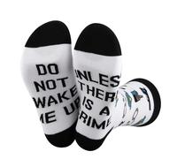 Calzini con scritta "Police Officer Off Duty Do Not Wake Me Up Unless There Is A Crime Socks Police Supporter Gift Policeman Graduation Gift, C'è un crimine, Taglia unica