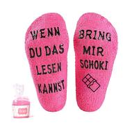 Calzini con scritta "Wenn du das Letturst Kannst Bring Mir Schoki,Funny Socks,Stoppersocken Funny Socks,Geschenken,Weihnachtsssocken,Geburtstagssocken Kuschelsocken