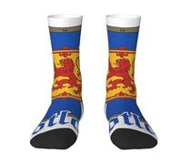 Calzini con scudo scozzese con leone per uomini e donne, morbidi, traspiranti, flessibili, comodi con design elegante, miglior regalo, 2 Nero-2, Taglia unica