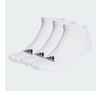 adidas Unisex - Adulto Cushioned Low-Cut Socks 3 Pairs, White / Black, 8.5-10