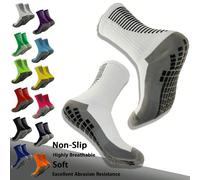 Calzini da calcio/sport antiscivolo in silicone unisex, design antiscivolo Viola,blu,Bianco,verde,giallo,Verde fluorescente,rosso,nero,cielo blu,colore arancione,Rosa rossa,Blu scuroPoliestere
