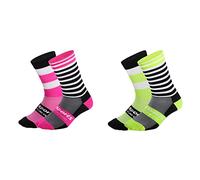 Calzini da ciclismo Pro da uomo e da donna, calzini da equitazione per bicicletta, sport alla caviglia, calzini atletici XC MTB BMX, nero, rosa, blu, verde, Nero e verde., 8-10.5