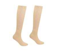 Calzini da corsa a compressione con cerniera Leggings a pressione ad alta elasticità assorbenti del sudore colore puro unisex