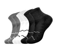 Calzini da corsa da donna, 3 paia di calzini sportivi alla caviglia, calzini da corsa da donna, regali da corsa per donne, calzini da corsa da donna 4-7 (36-42 cm), nero + grigio + bianco, Taglia