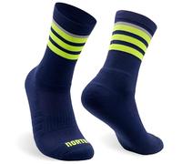 Calzini da Corsa e Trail Running Imbottiti a metà tondo, Antiscivolo. Calze Sportive Tecniche Senza Sfregamenti per Uomo e Donna (IT, Testo, L, XL, Regular, Regular, Navy)