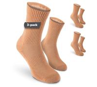 Calzini da danza Safersox, 3 Paia, Tono mandorla, 43-46