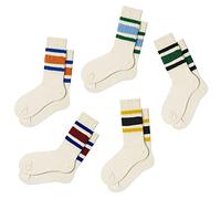 Calzini da donna a righe retrò, 5pack-a Multicolore, taglia unica