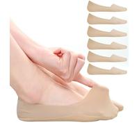 Calzini da donna ballerina, invisibili, antiscivolo, a taglio basso, in nylon, nascosti, sottili, in seta, per mocassini da donna, Nude, 39-42