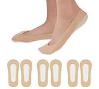 Calzini da donna con ballerina, 6 paia di calzini da donna, in cotone, nylon, con piedini antiscivolo, in silicone, 35-39, calzini da donna, calzini sportivi invisibili, per donna, ^, Taglia unica