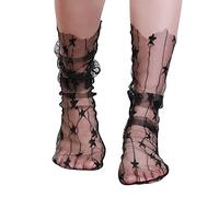 Calzini da donna con scritta "When You Stop Believing You Get Socks, Nero , Taglia unica