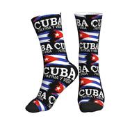 Calzini Da Donna Cuba Libre Cuban Flag Patria Y Vida Calzini Artistici Casuale Classici Calze Termiche, Per Estive, Tempo Libero, Marito, 40cm