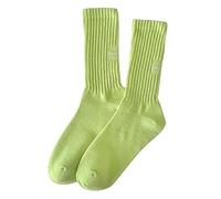 Calzini da donna in cotone sottile calzini in morbido cotone calzini da donna sopra la caviglia calzini Crew Making A Difference Socks, Verde, Taglia unica