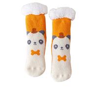 Calzini da donna in velluto agnello autunno e inverno casa Plus velluto spesso pavimento calze grandi calze a rete, x, Taglia unica