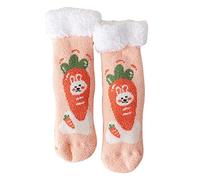 Calzini da donna in velluto agnello autunno e inverno casa Plus velluto spesso pavimento calze grandi calze a rete, V, Taglia unica