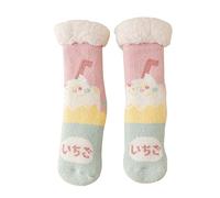 Calzini da donna in velluto agnello autunno e inverno casa Plus velluto spesso pavimento calze grandi calze a rete, M, Taglia unica