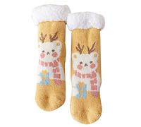 Calzini da donna in velluto agnello autunno e inverno casa Plus velluto spesso pavimento calze grandi calze a rete, H, Taglia unica