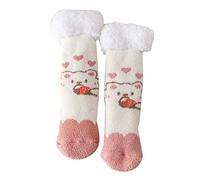 Calzini da donna in velluto agnello autunno e inverno casa Plus velluto spesso pavimento calze grandi calze a rete, W, Taglia unica