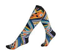 Calzini Da Donna Painting Art Abstract Printed Calzini Alla Moda Divertenti Classici Calze Running, Per Amico, Tempo Libero, Palestra, 50cm