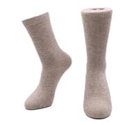 Calzini da donna spessi in puro cashmere mongolo (1 paio), beige., 4.5-9