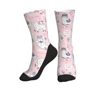 Calzini da donna, uomo, atletico, divertenti e carini, in alpaca e cactus, morbidi calzini da corsa con suola a metà polpaccio, da donna e uomo