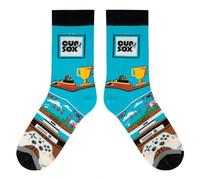 Calzini da gioco, divertenti calzini da gioco con motivo di gioco, regali per giocatori, calzini da uomo e da donna di alta qualità, Blu, 45-47