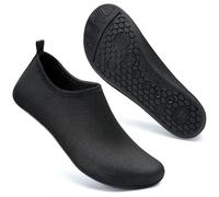 Calzini da nuoto per proteggere a piedi nudi per mare, spiaggia, piscina, da donna, uomo, Nero puro., 41.5/42.5 EU